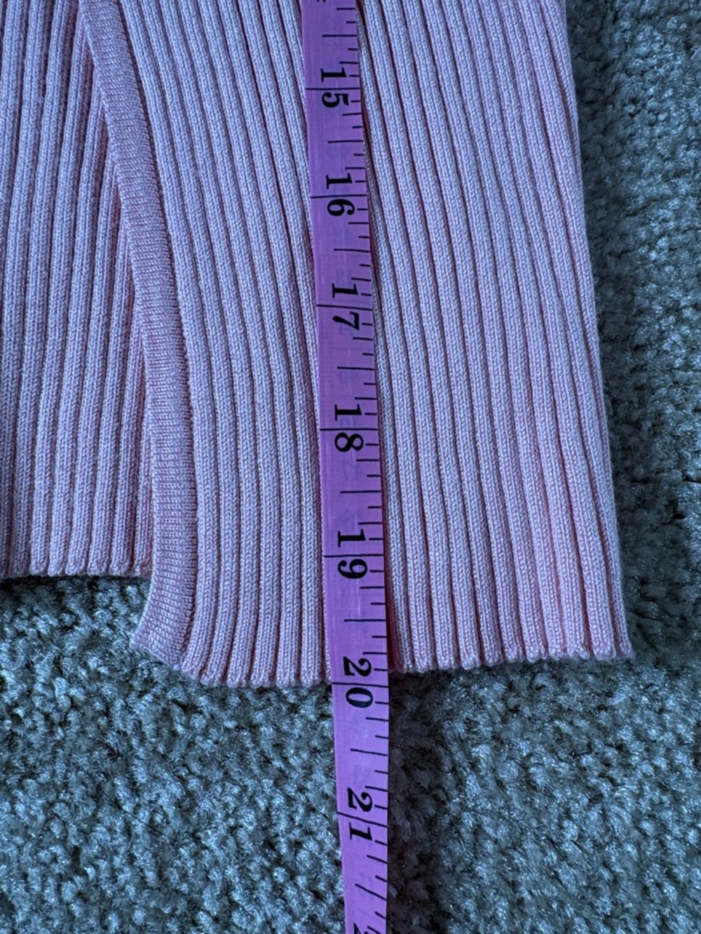 Soft Pink Ribbed Tie-Front Top - Picture 4 of 4